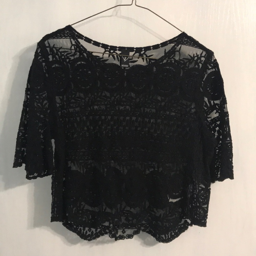Elegant black lace top